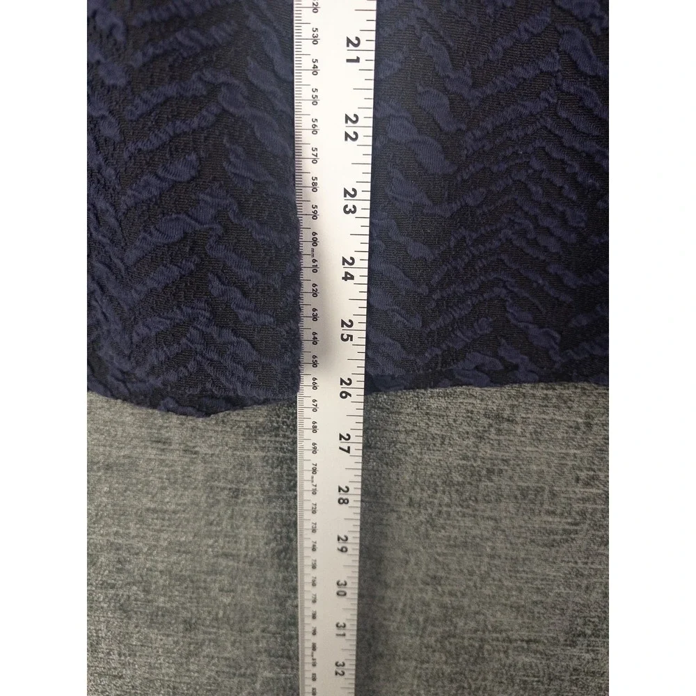J. Mclaughlin Sweater Womens‎ M Blue Black Pullover Cowl Neck Textured